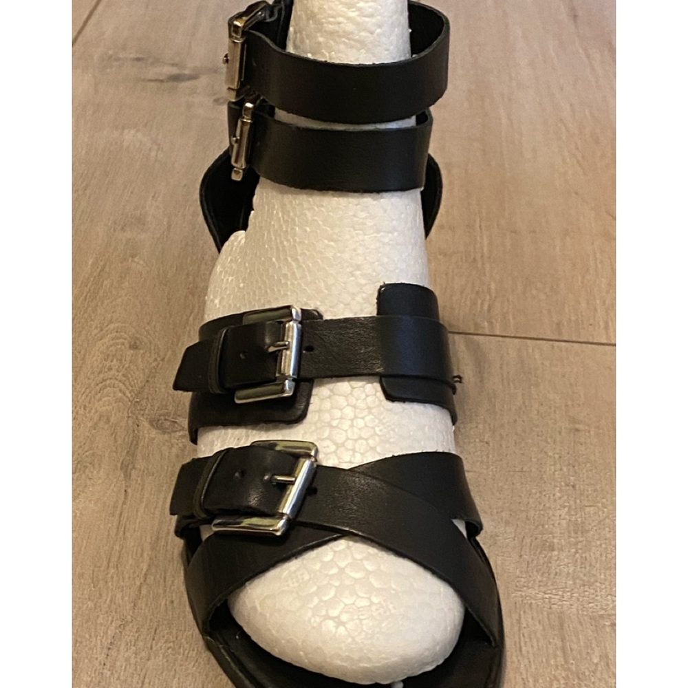 ALDO black leather sandals NEW